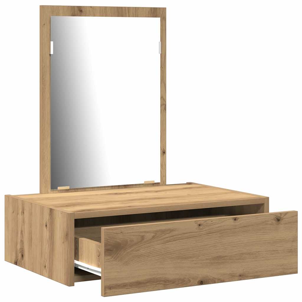 Sminkebord Med Skuff Brun 60 X 40 X 70 Cm Konstruert Tre