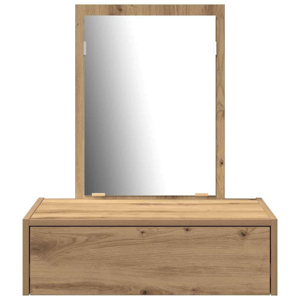 Sminkebord Med Skuff Brun 60 X 40 X 70 Cm Konstruert Tre