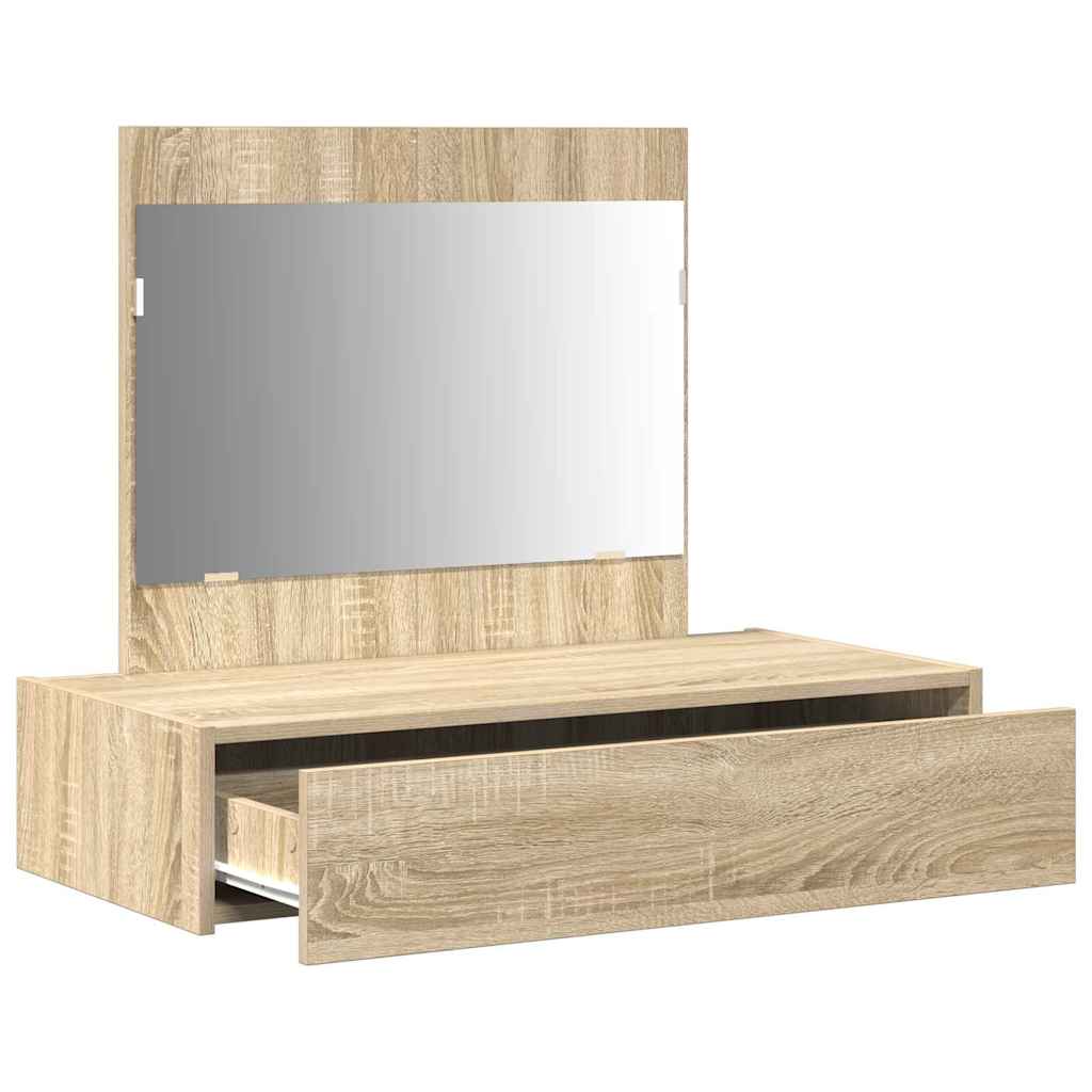 Sminkebord Med Skuff Brun 83 X 40 X 70 Cm Konstruert Tre