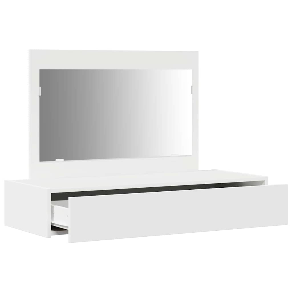Sminkebord Med Skuff Hvit 100 X 40 X 70 Cm Konstruert Tre