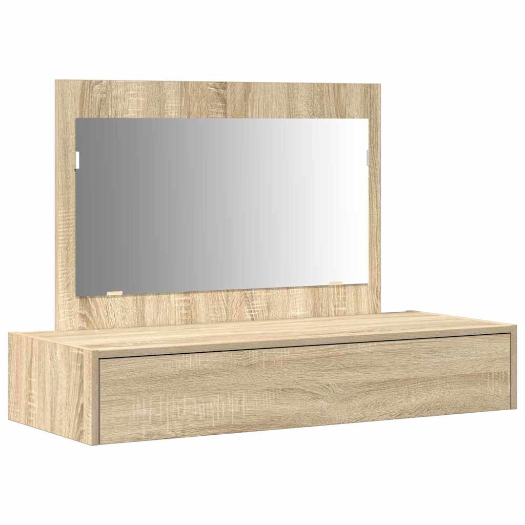 Sminkebord Med Skuff Brun 100 X 40 X 70 Cm Konstruert Tre