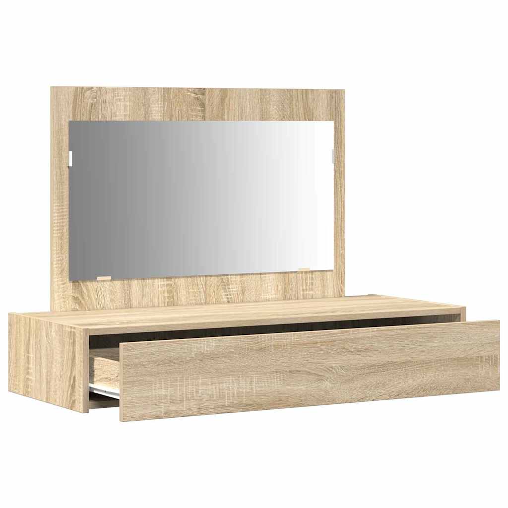 Sminkebord Med Skuff Brun 100 X 40 X 70 Cm Konstruert Tre
