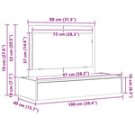 Sminkebord Med Skuff Brun 100 X 40 X 70 Cm Konstruert Tre