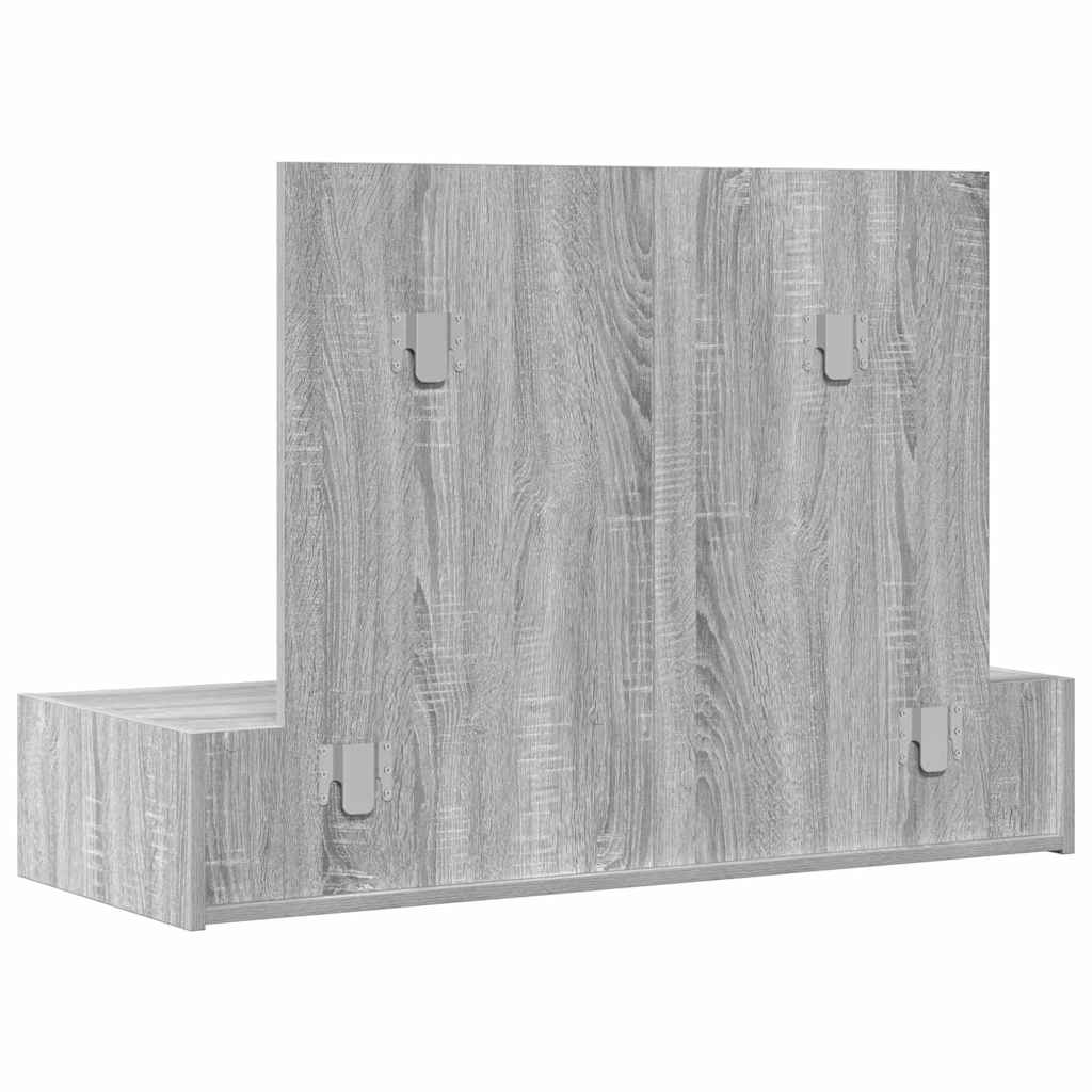 Sminkebord Med Skuff Grå 100 X 40 X 70 Cm Konstruert Tre