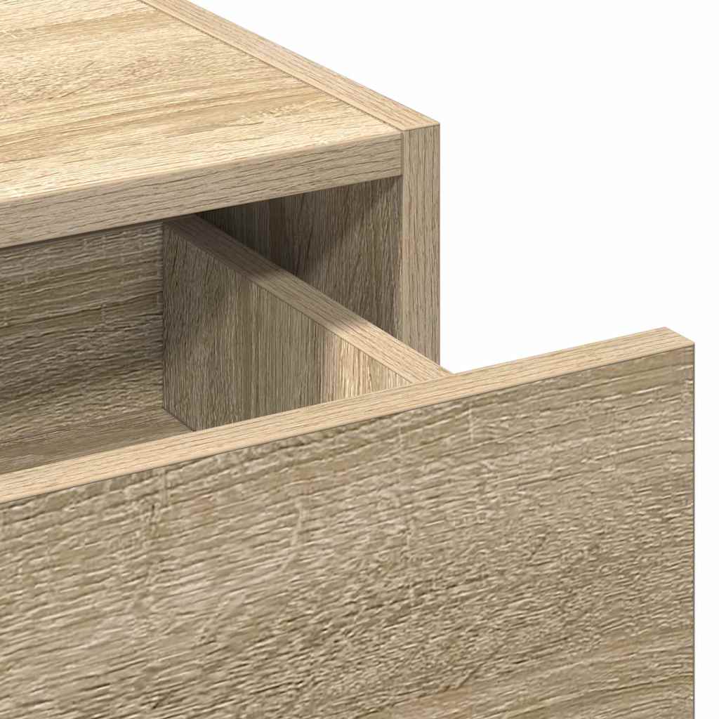 Sminkebord Med Speillys Brun 60 X 40 X 70 Cm Konstruert Tre