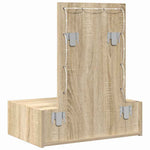 Sminkebord Med Speillys Brun 60 X 40 X 70 Cm Konstruert Tre