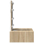 Sminkebord Med Speillys Brun 60 X 40 X 70 Cm Konstruert Tre