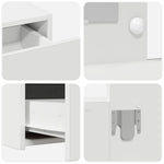Sminkebord Med Speillys Hvit 83 X 40 X 70 Cm Konstruert Tre