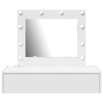 Sminkebord Med Speillys Hvit 83 X 40 X 70 Cm Konstruert Tre