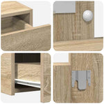 Sminkebord Med Speillys Brun 83 X 40 X 70 Cm Konstruert Tre