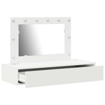Sminkebord Med Speillys Hvit 100 X 40 X 70 Cm Konstruert Tre