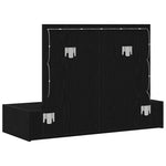 Sminkebord Med Speillys Svart 100 X 40 X 70 Cm Konstruert Tre
