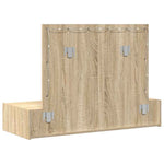 Sminkebord Med Speillys Brun 100 X 40 X 70 Cm Konstruert Tre