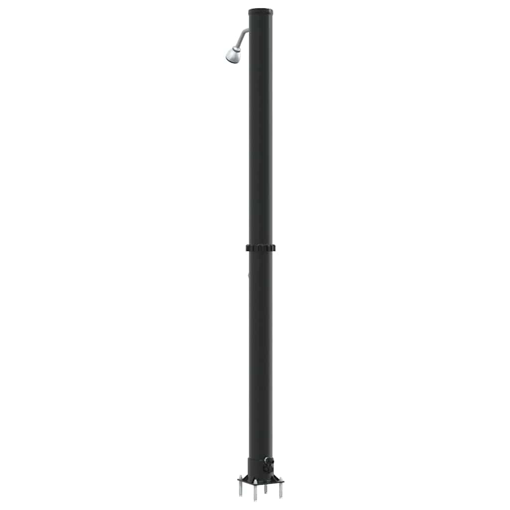 Utendørs Soldusj Svart 217 Cm Pvc Og Aluminium