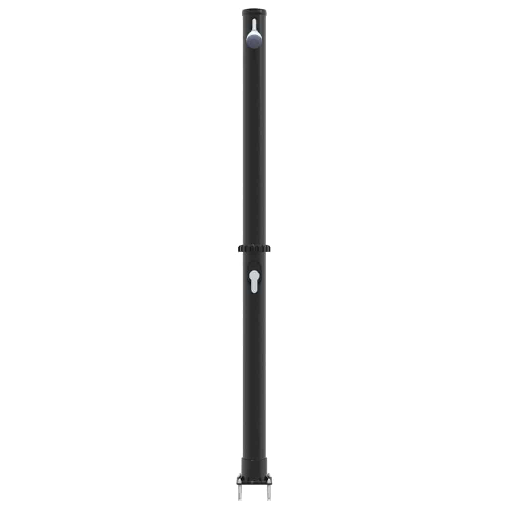 Utendørs Soldusj Svart 217 Cm Pvc Og Aluminium