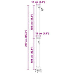 Utendørs Soldusj Svart 217 Cm Pvc Og Aluminium