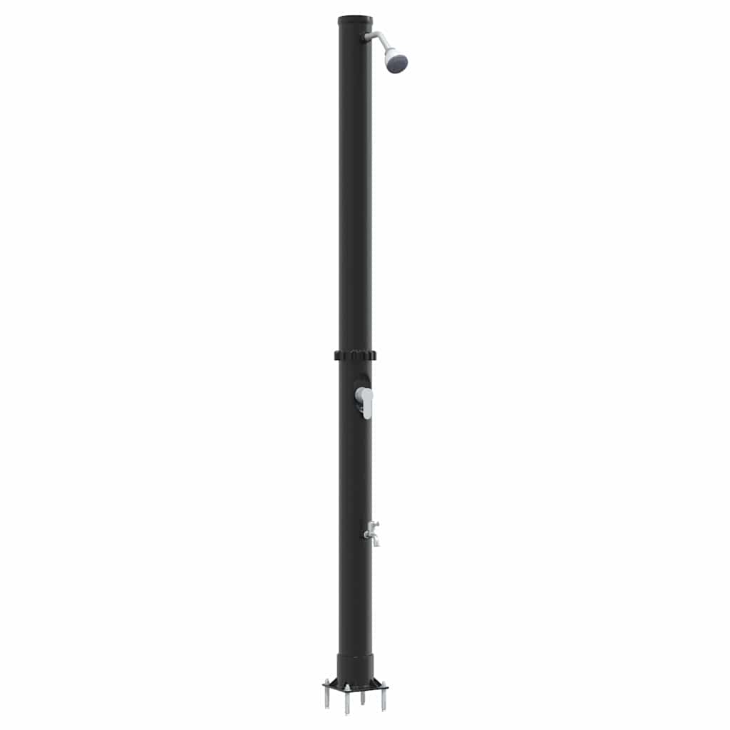 Utendørs Soldusj Svart 217 Cm Pvc Og Aluminium