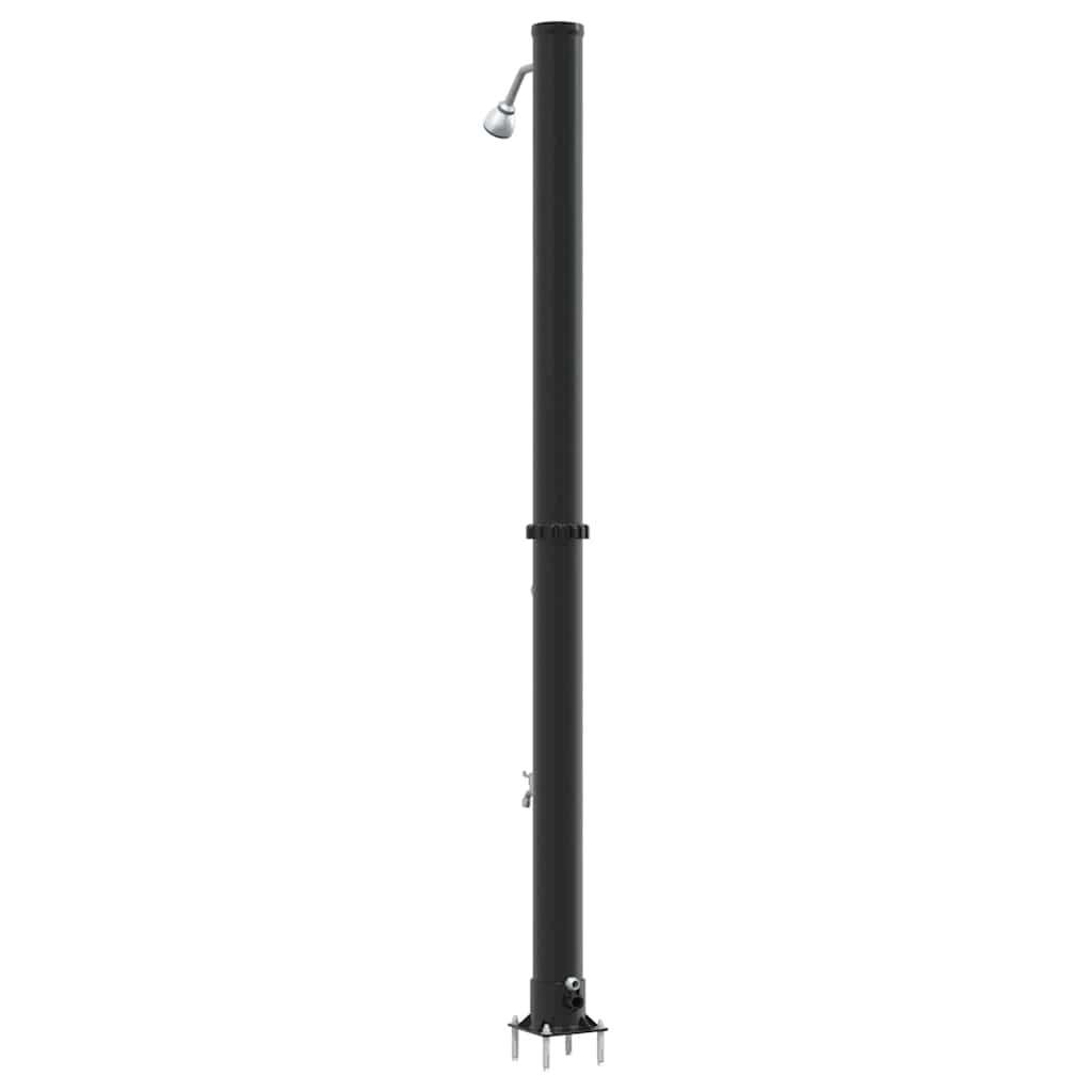 Utendørs Soldusj Svart 217 Cm Pvc Og Aluminium