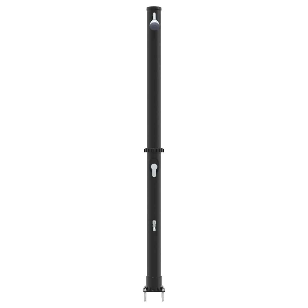 Utendørs Soldusj Svart 217 Cm Pvc Og Aluminium