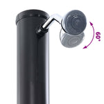 Utendørs Soldusj Svart 217 Cm Pvc Og Aluminium