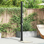Utendørs Soldusj Svart 217 Cm Pvc Og Aluminium