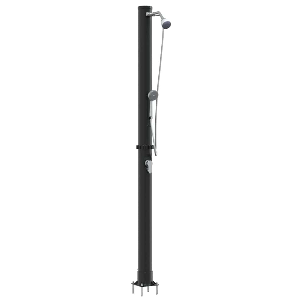 Utendørs Soldusj Svart 217 Cm Pvc Og Aluminium