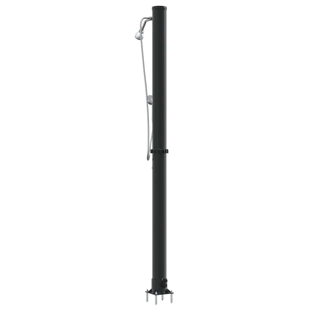 Utendørs Soldusj Svart 217 Cm Pvc Og Aluminium