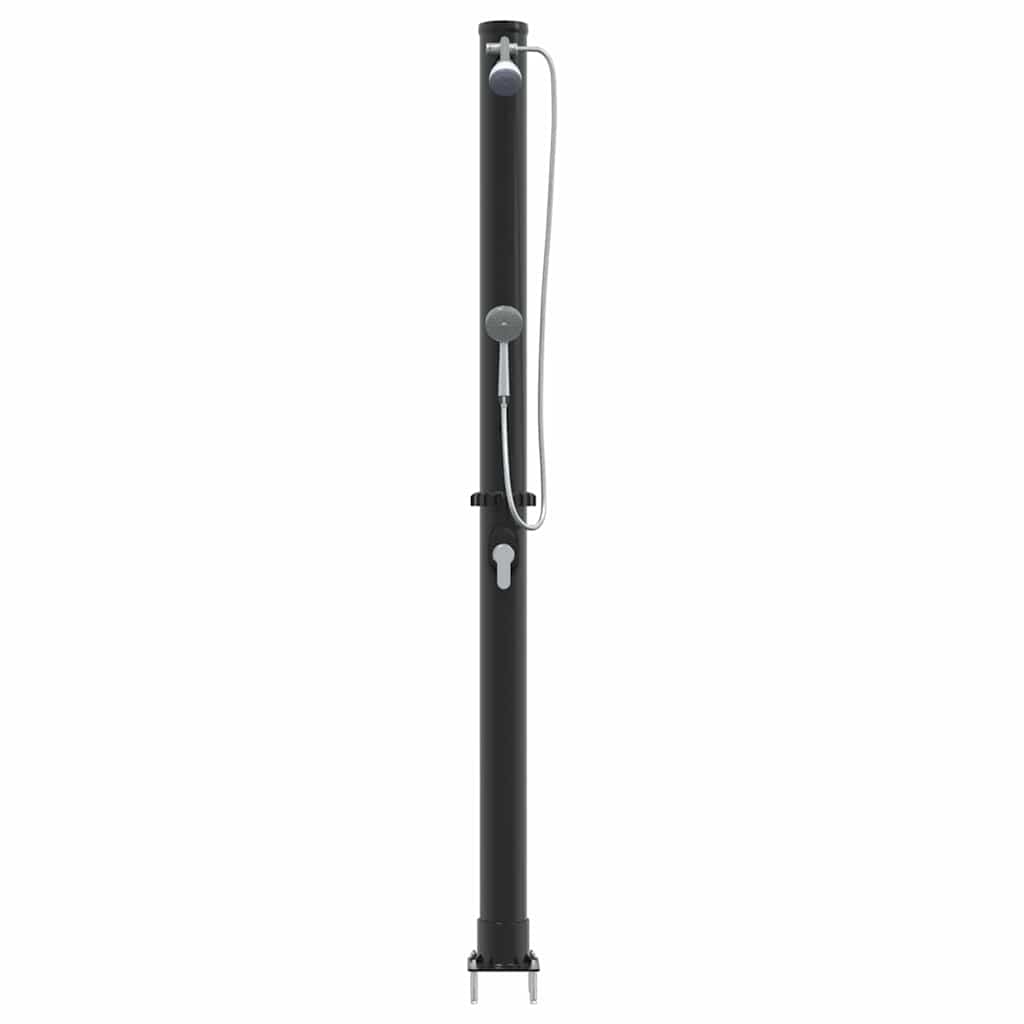 Utendørs Soldusj Svart 217 Cm Pvc Og Aluminium