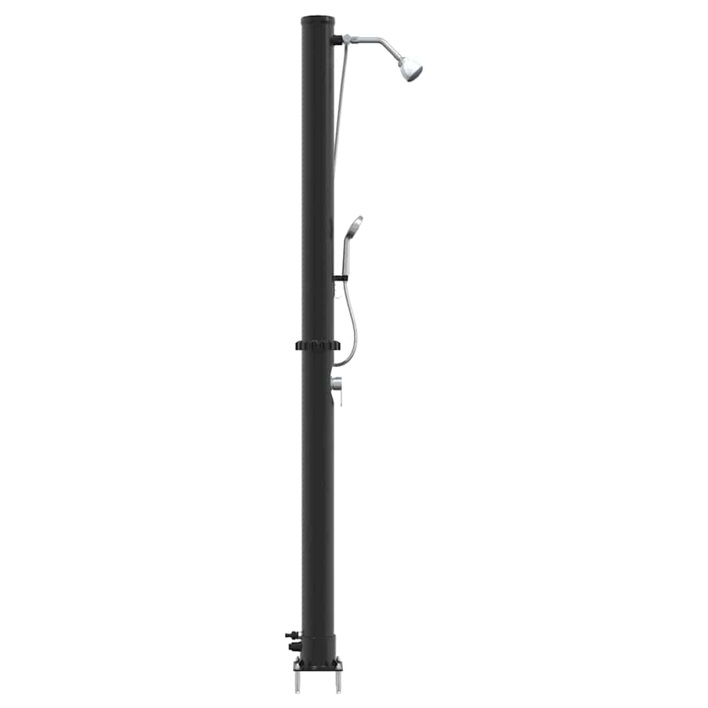 Utendørs Soldusj Svart 217 Cm Pvc Og Aluminium