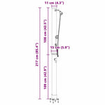 Utendørs Soldusj Svart 217 Cm Pvc Og Aluminium