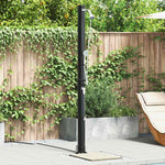 Utendørs Soldusj Svart 217 Cm Pvc Og Aluminium