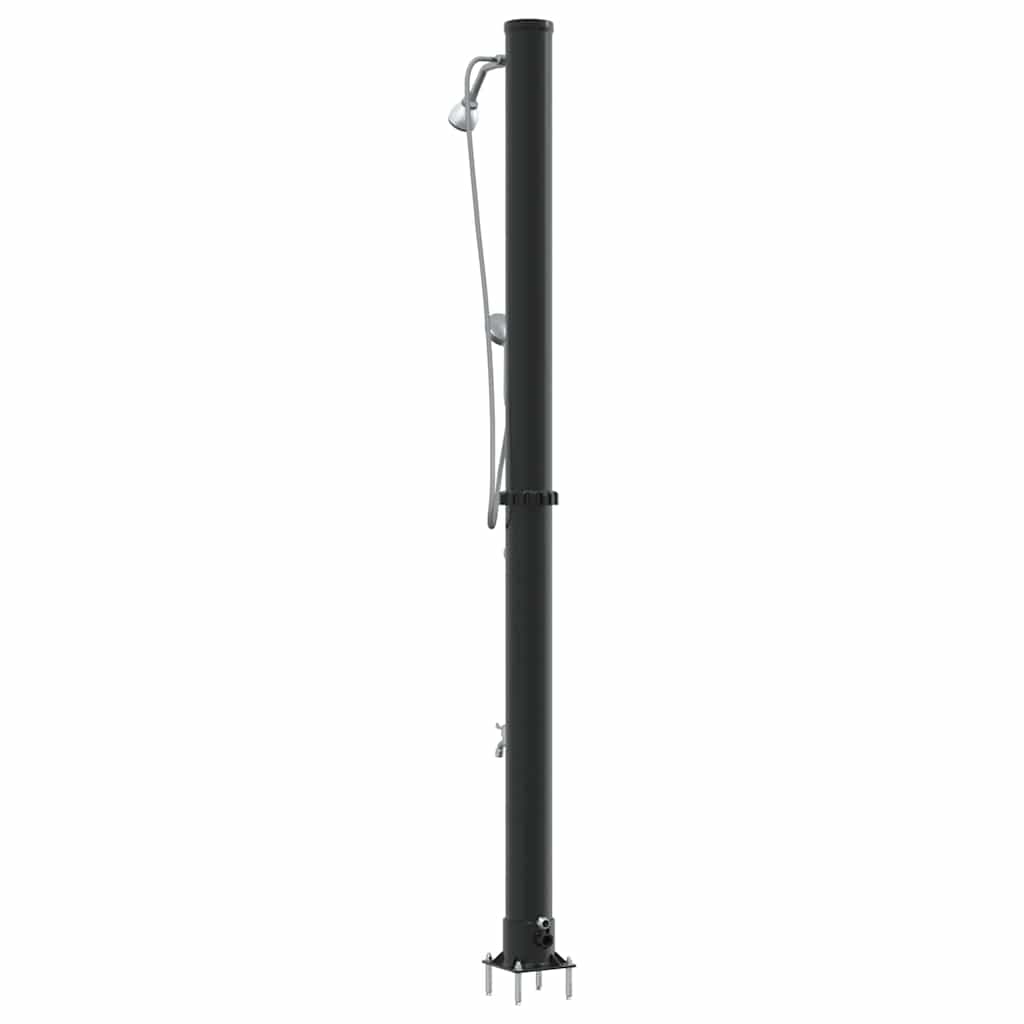 Utendørs Soldusj Svart 217 Cm Pvc Og Aluminium
