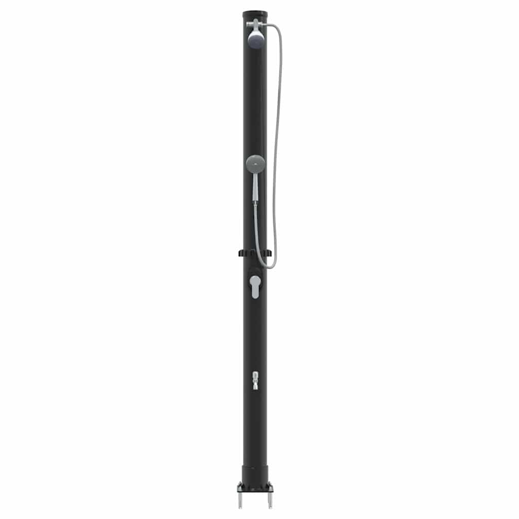 Utendørs Soldusj Svart 217 Cm Pvc Og Aluminium