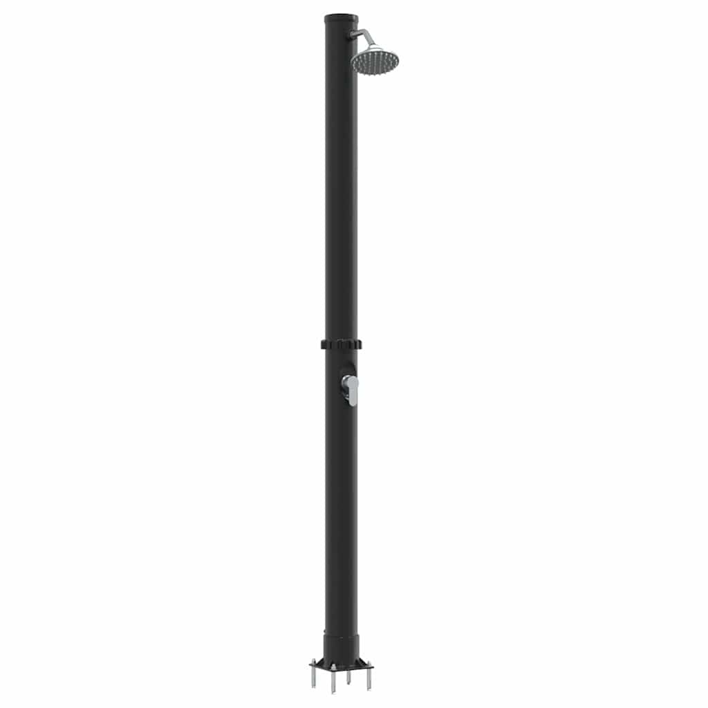 Utendørs Soldusj Svart 217 Cm Pvc Og Aluminium