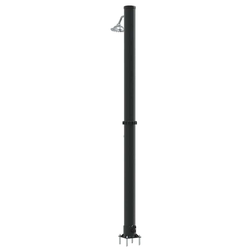 Utendørs Soldusj Svart 217 Cm Pvc Og Aluminium
