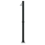 Utendørs Soldusj Svart 217 Cm Pvc Og Aluminium