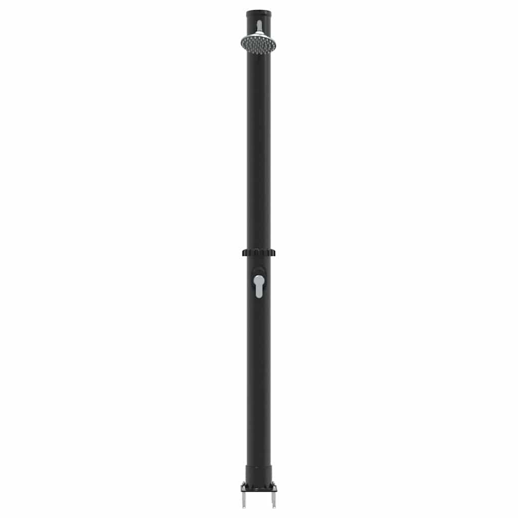 Utendørs Soldusj Svart 217 Cm Pvc Og Aluminium