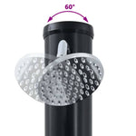 Utendørs Soldusj Svart 217 Cm Pvc Og Aluminium