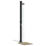 Utendørs Soldusj Svart 217 Cm Pvc Og Aluminium