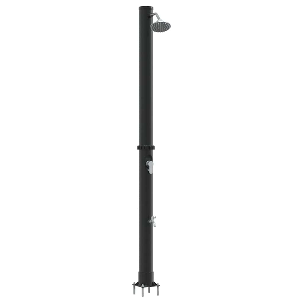 Utendørs Soldusj Svart 217 Cm Pvc Og Aluminium