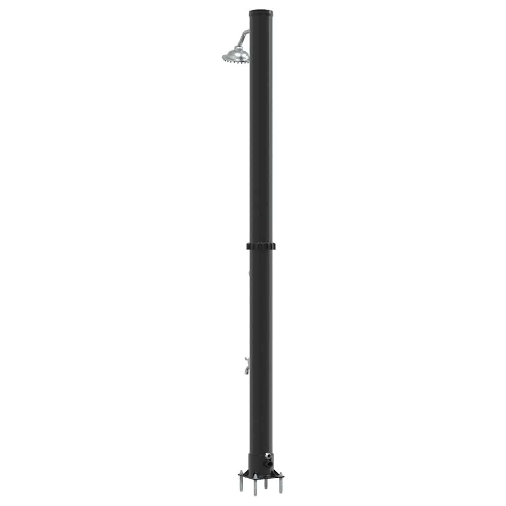 Utendørs Soldusj Svart 217 Cm Pvc Og Aluminium