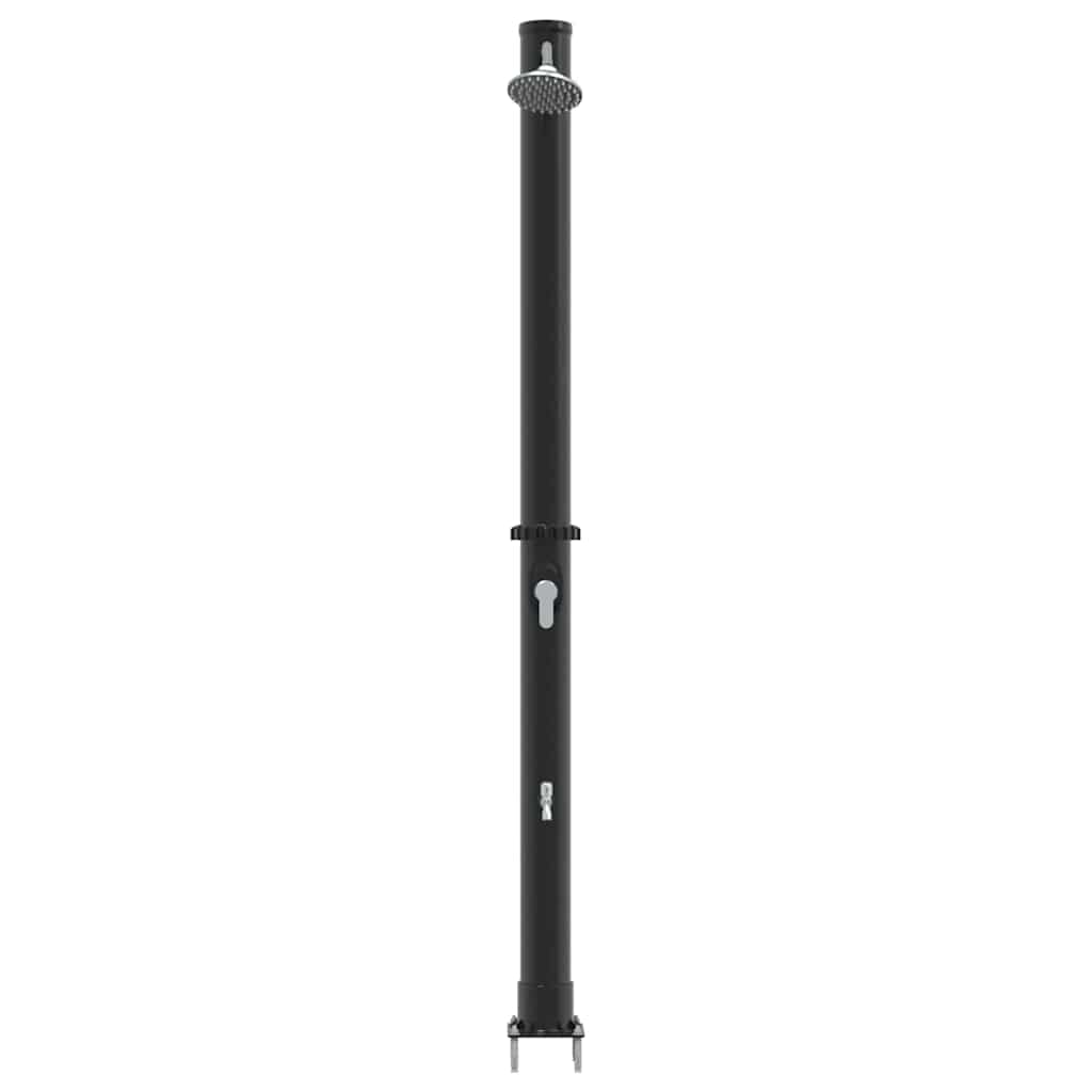 Utendørs Soldusj Svart 217 Cm Pvc Og Aluminium
