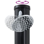 Utendørs Soldusj Svart 217 Cm Pvc Og Aluminium