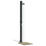 Utendørs Soldusj Svart 217 Cm Pvc Og Aluminium