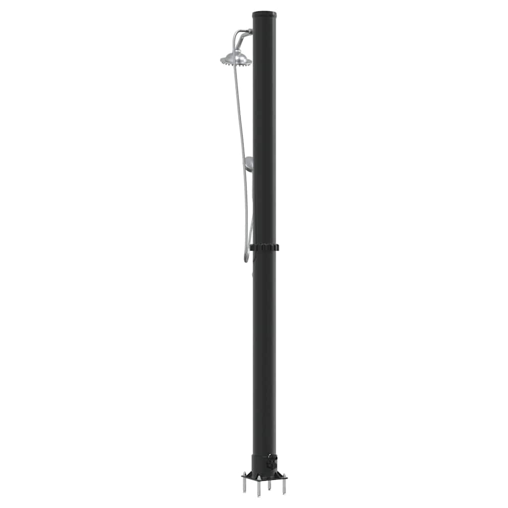 Utendørs Soldusj Svart 217 Cm Pvc Og Aluminium