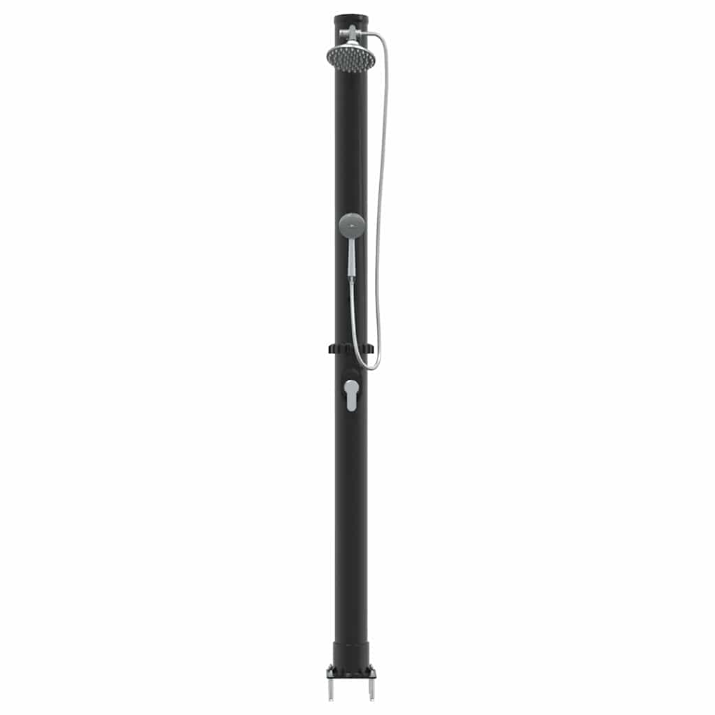 Utendørs Soldusj Svart 217 Cm Pvc Og Aluminium