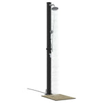 Utendørs Soldusj Svart 217 Cm Pvc Og Aluminium