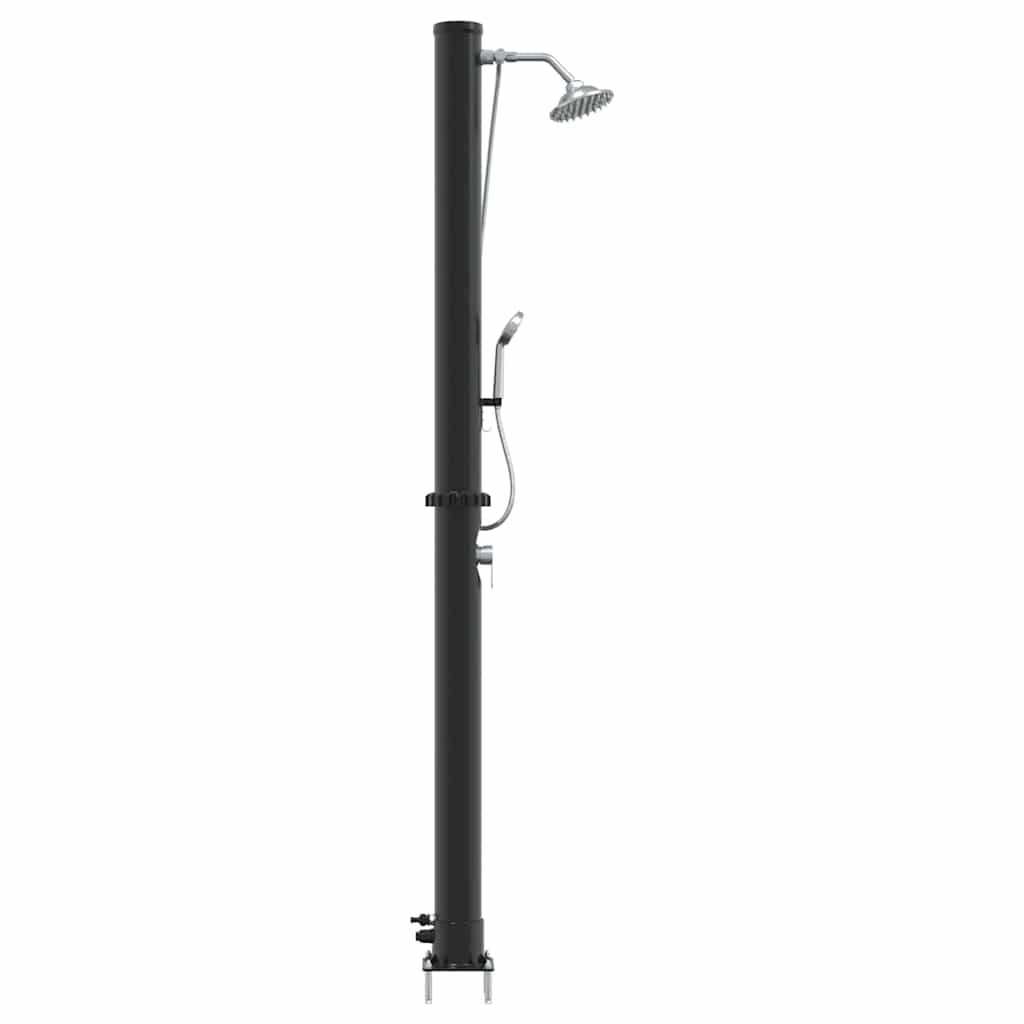 Utendørs Soldusj Svart 217 Cm Pvc Og Aluminium