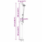 Utendørs Soldusj Svart 217 Cm Pvc Og Aluminium