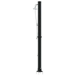 Utendørs Soldusj Svart 217 Cm Pvc Og Aluminium